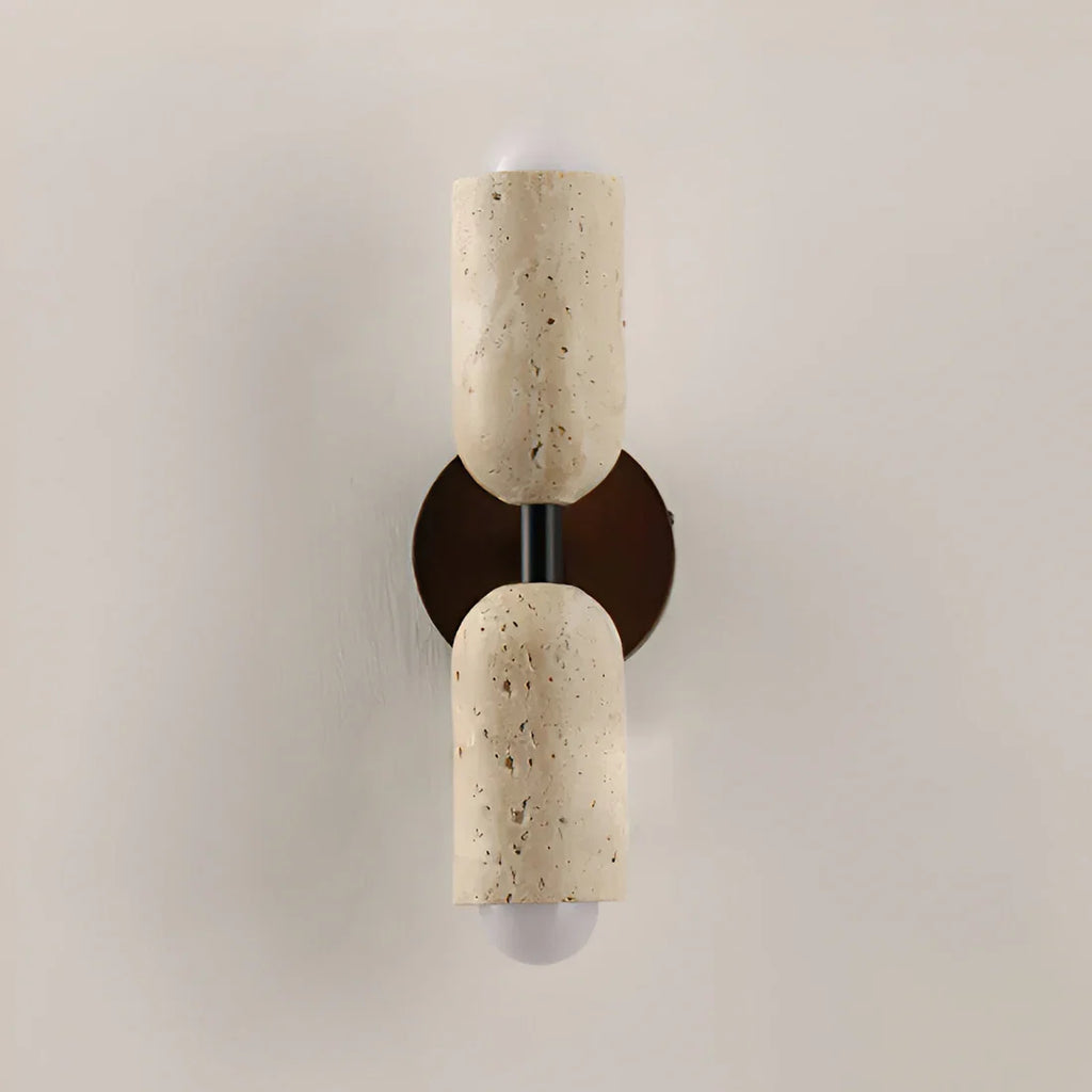 Firosa | Noten travertine wandlamp