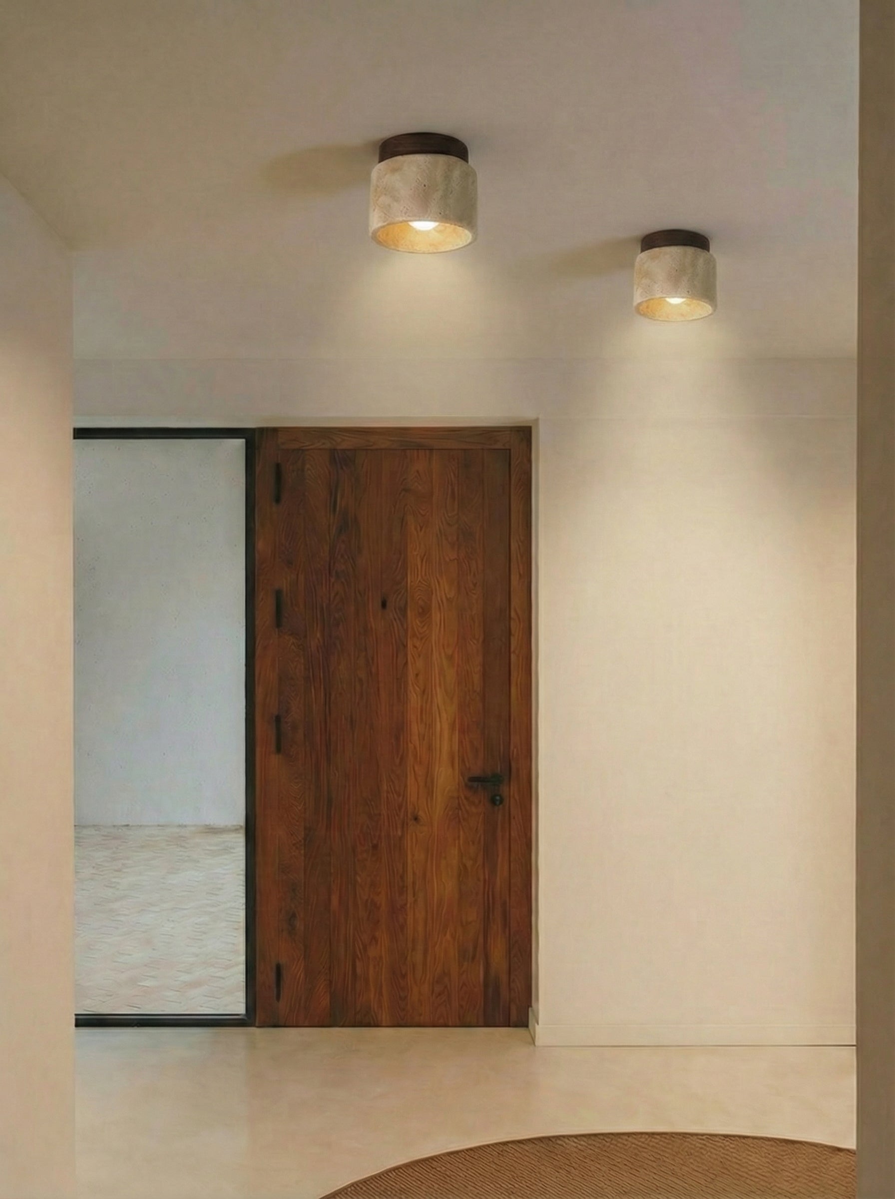 Mito | Travertine plafondlamp