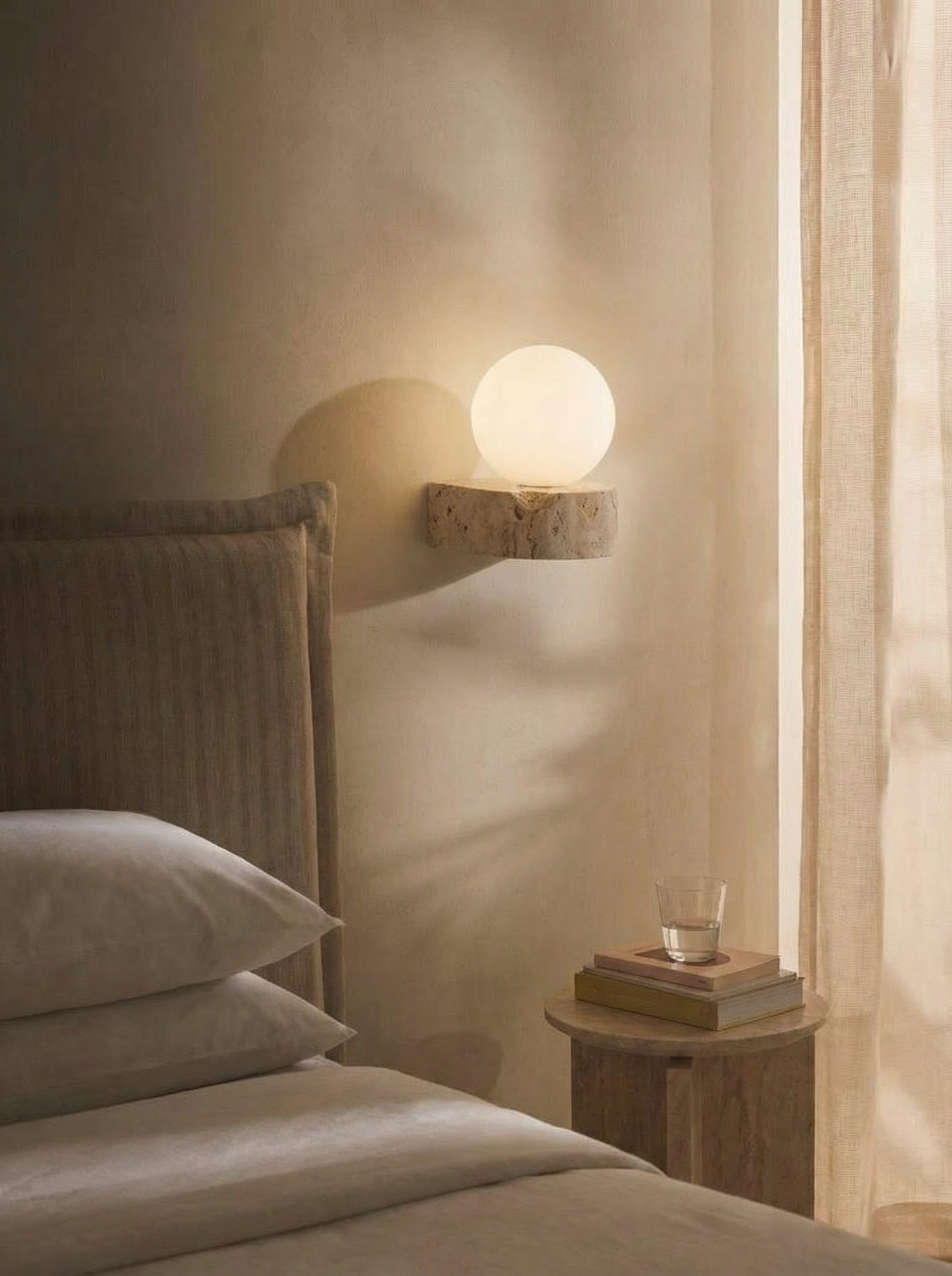 Sorell | Travertine Wandlamp
